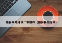 阳谷网站建设厂家推荐（阳谷县招标网）